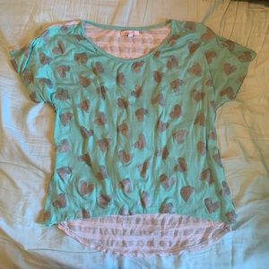 Delia*s Shirt with hearts
